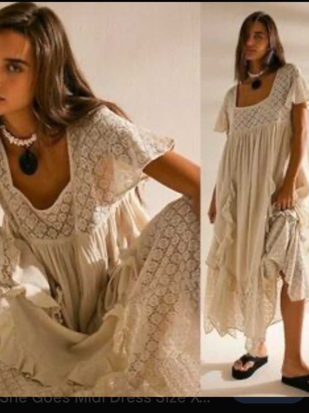 Free People Bring The Romance Midi Dress